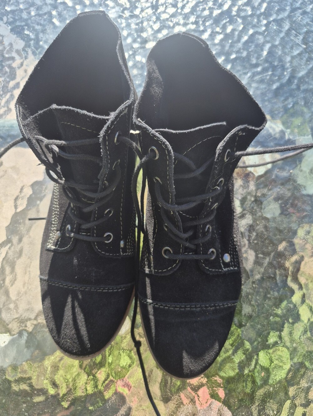 Diba Black Lace-Up Women's Ankle Booties